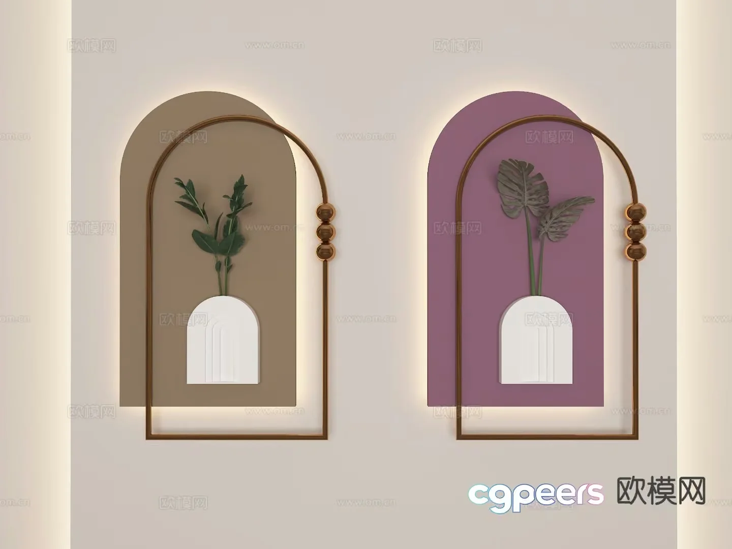 Cozy Modern Wall Decor 3D Model – 21831 – VRAY Render