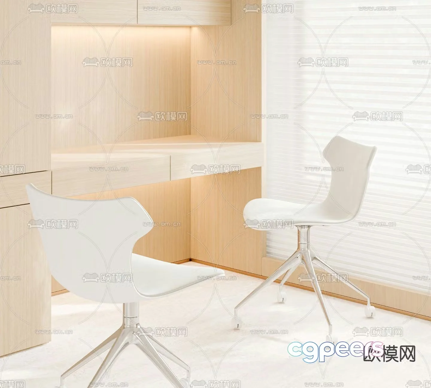 Okamura office chair shift chair staff chair 3d model