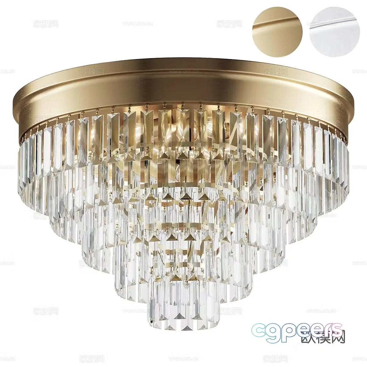 Modern simple light luxury chandeliers chandeliers simple chandeliers living room chandeliers glass chandeliers lamp 3d model