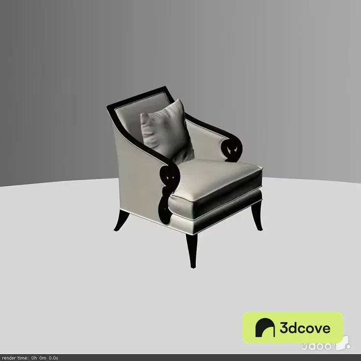 A 3D Rendering Of A Chair