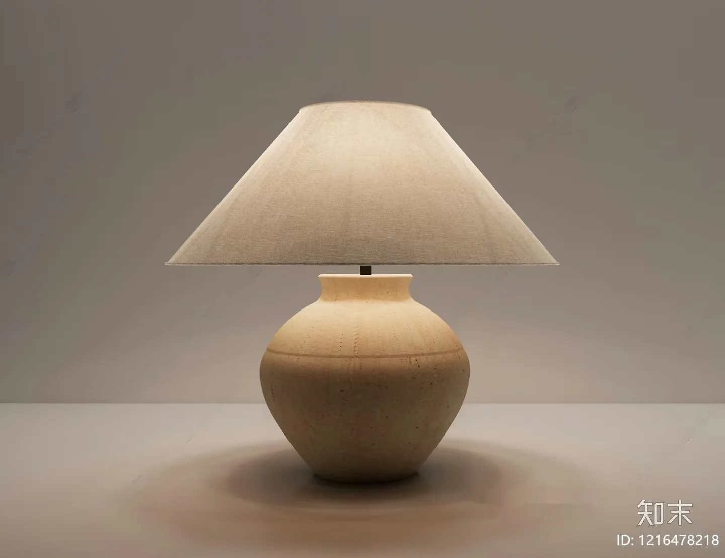 A Beige Lamp 3D Model – 15857 – VRAY Render