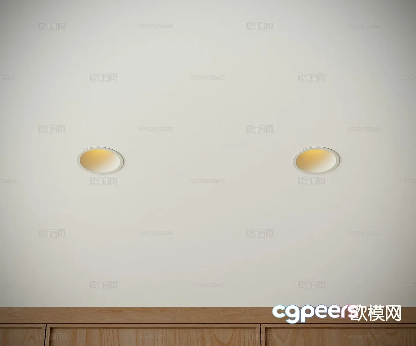 Minimalist downlight recessed downlight 3d model
