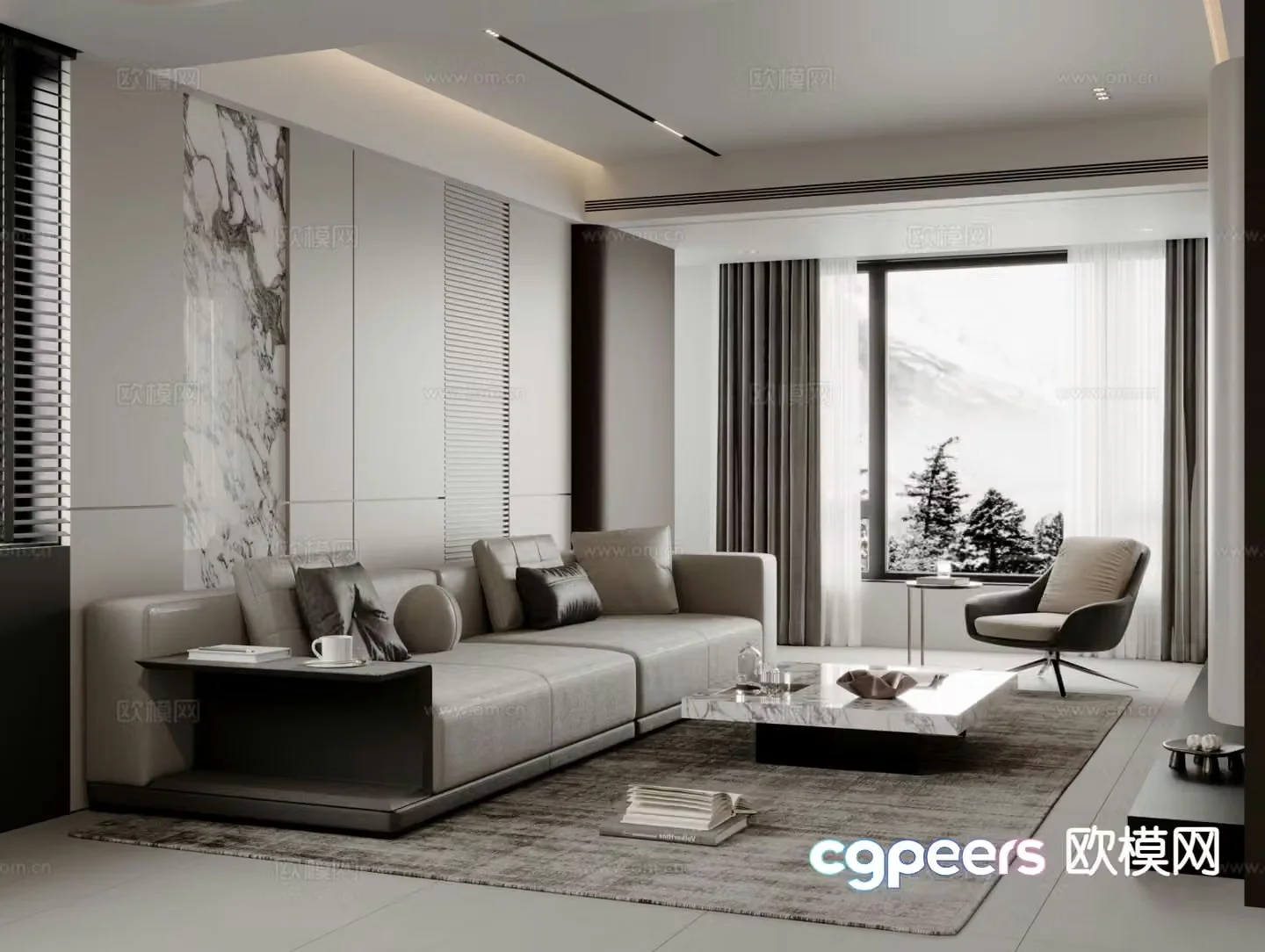 Modern living room 3d model