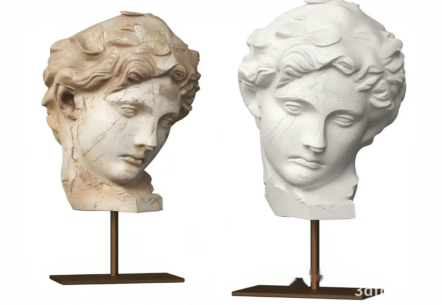 A Pair Of Antique Statues 3D Model – 22877 – VRAY Render