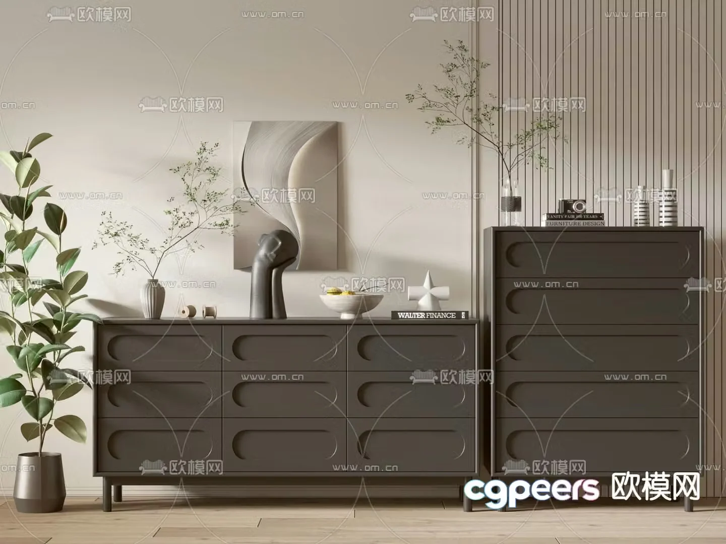 Modern chest of drawers chest of drawers 3d model