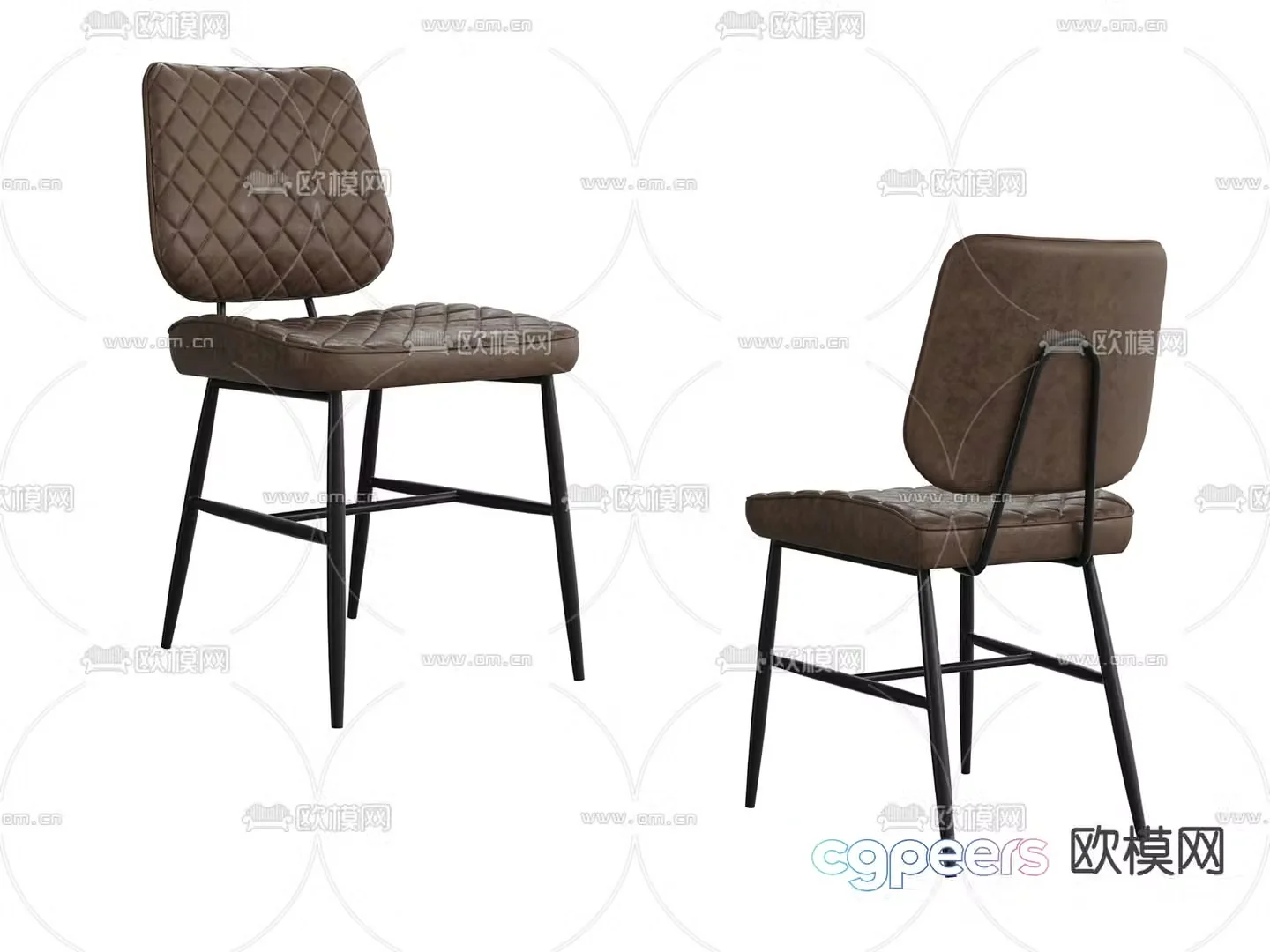 Nordic single leisure chair 3d model