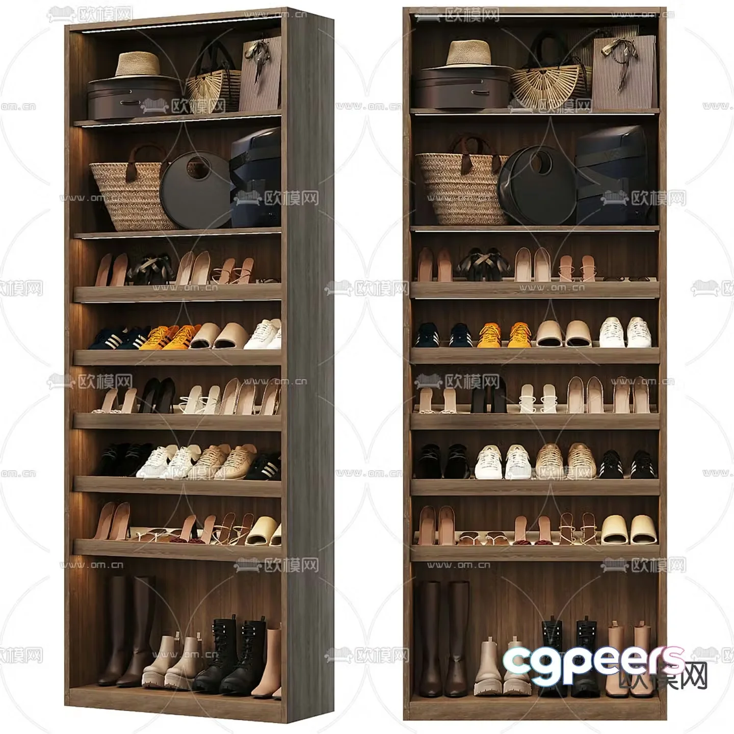 Modern shoe rack shoe cabinet shoe 3d model