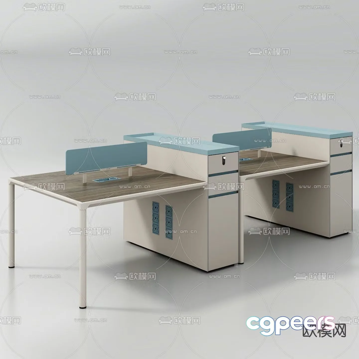 Desk manager desk workstation position 3d model