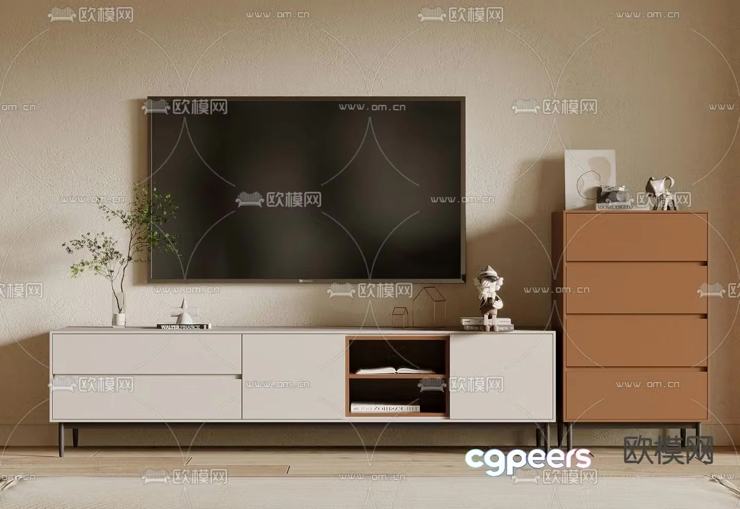 Modern TV cabinet 3d model