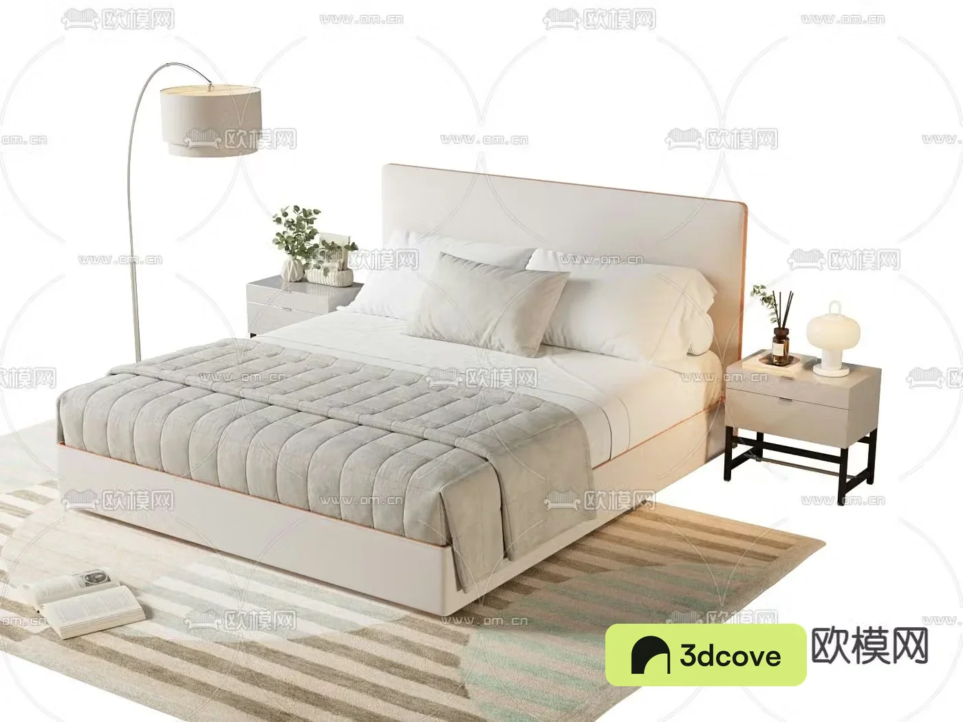 Cream style double bed