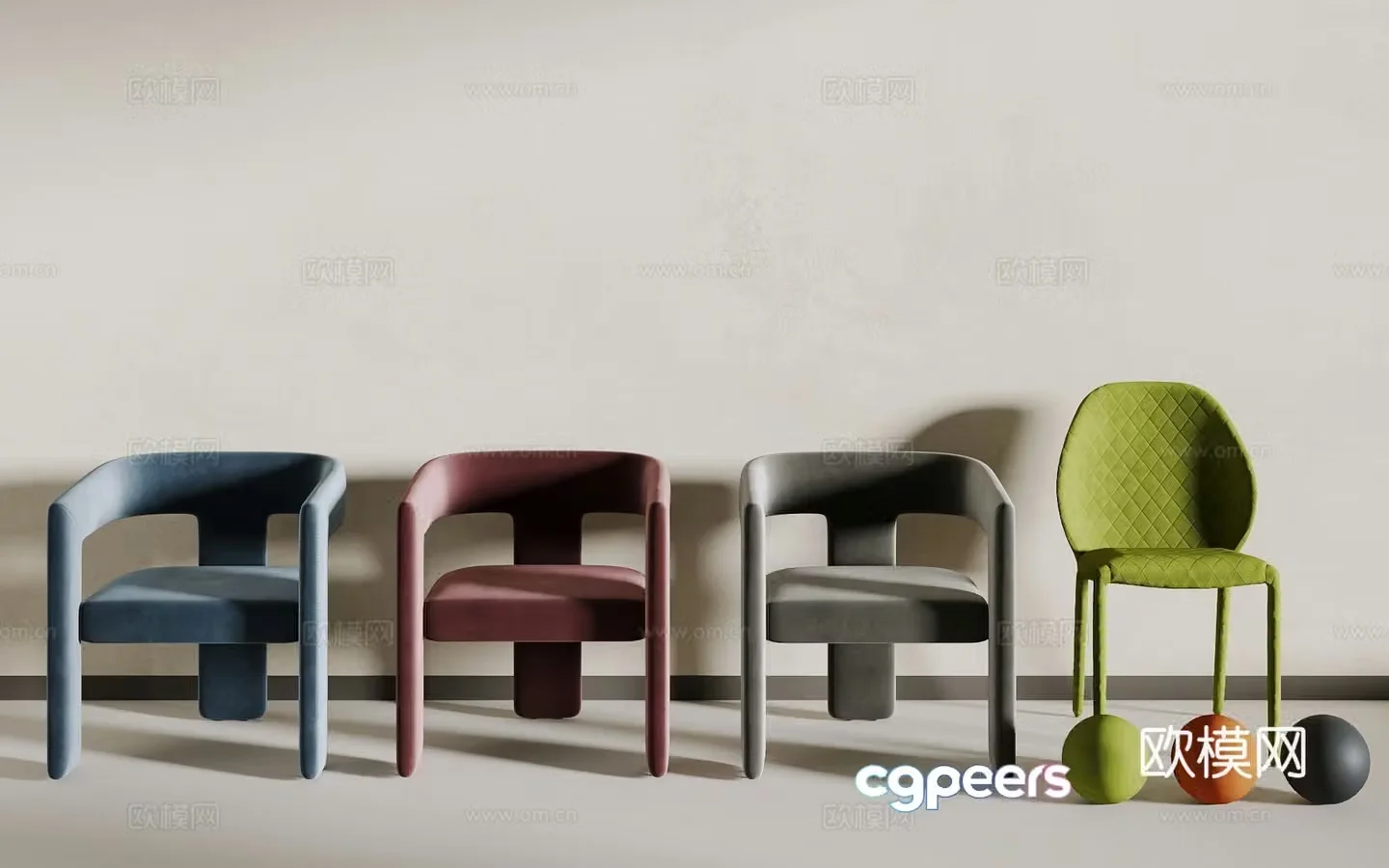 Modern single chair 3d model