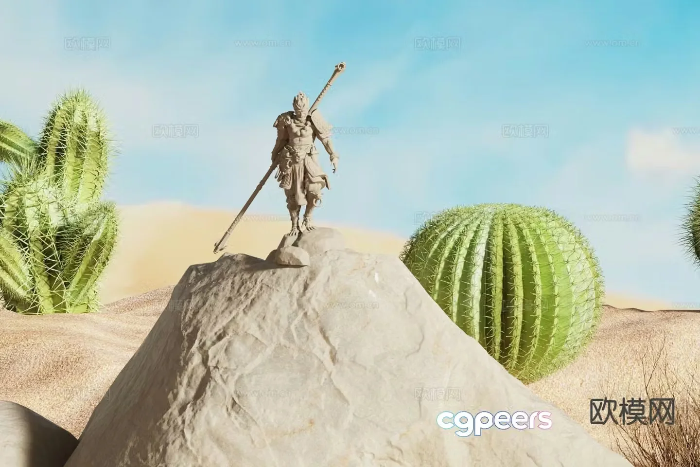 Outdoor desert landscape Desert Wukong 3D model
