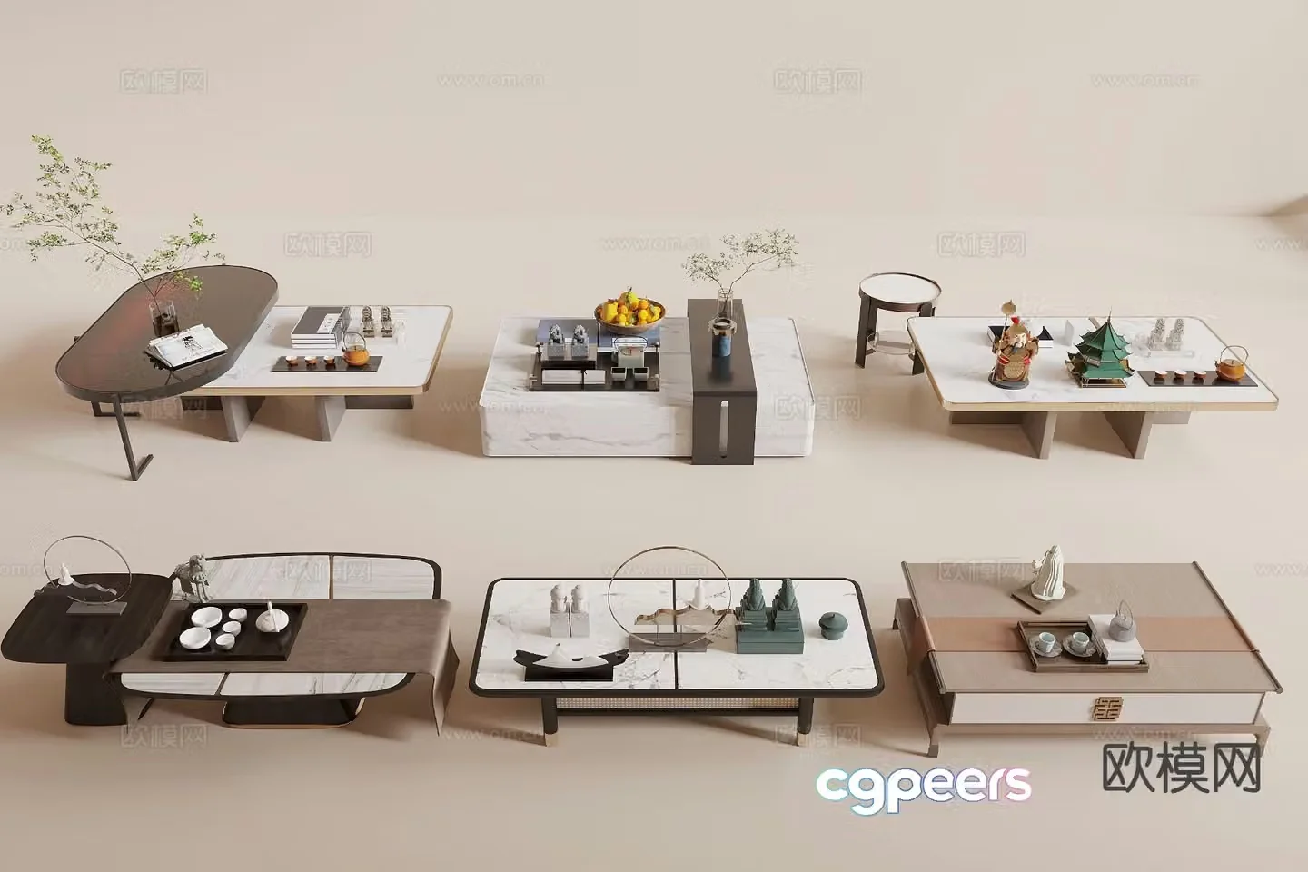 New Chinese coffee table 3d model