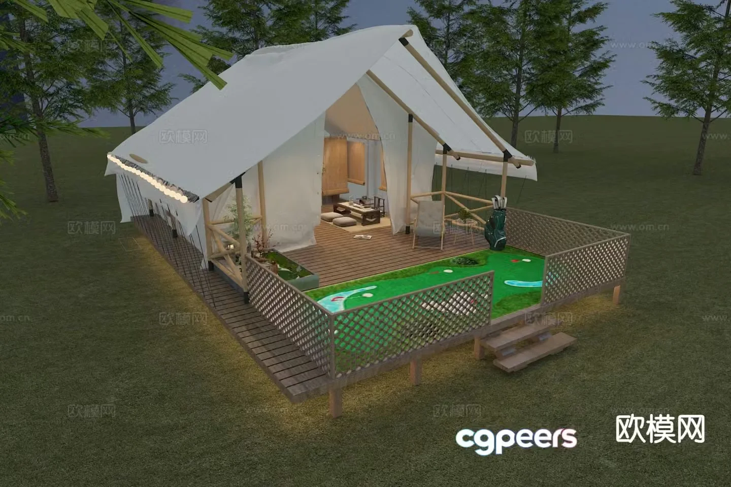 camping tent 3d model