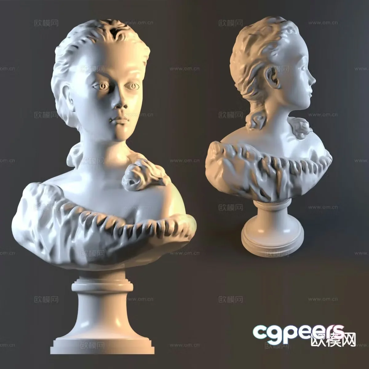 bust sculpture portrait sculpture 3d model