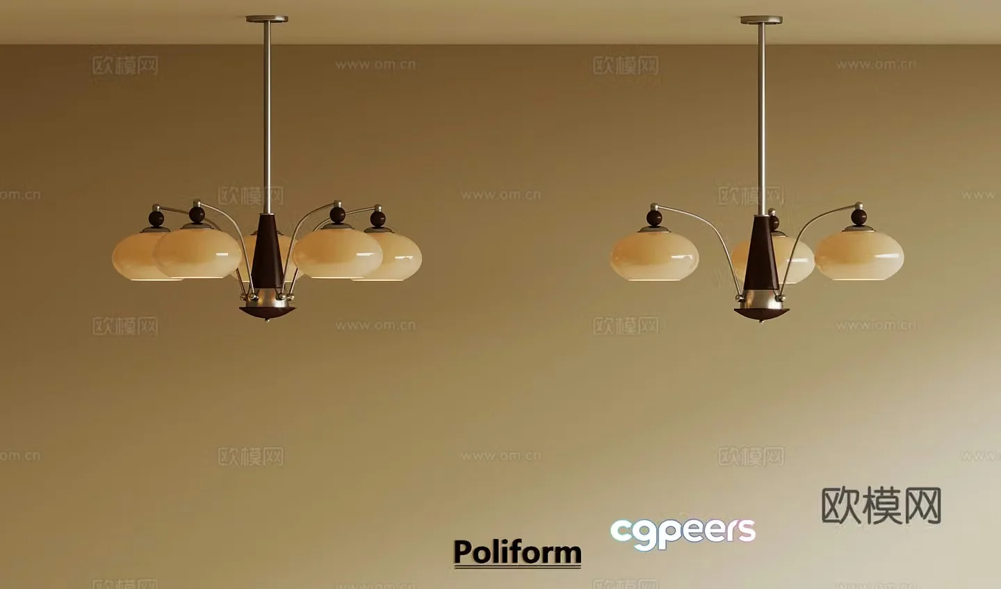 3D model of medieval style chandelier