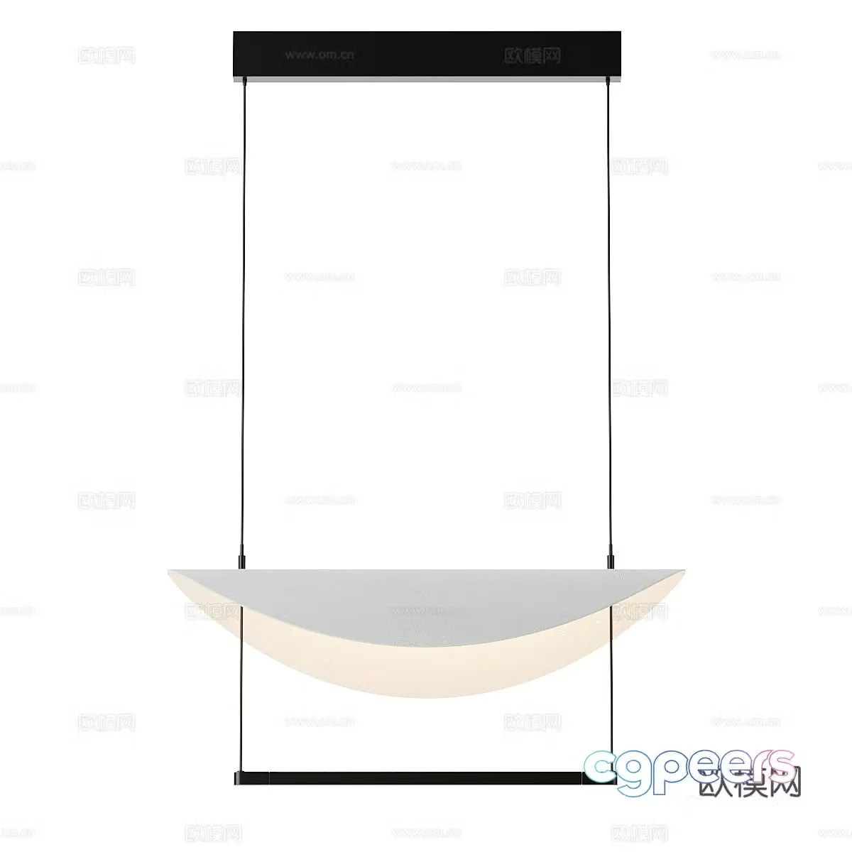 Modern minimalist chandelier 3d model