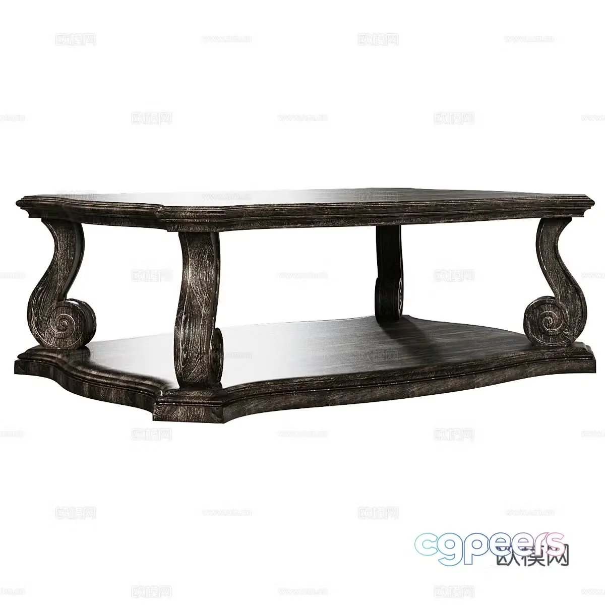 American retro OM coffee table 3d model