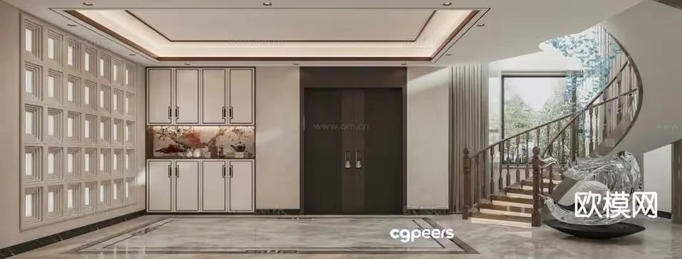 Modern Home Interior 3D Model – 11482 – VRAY Render