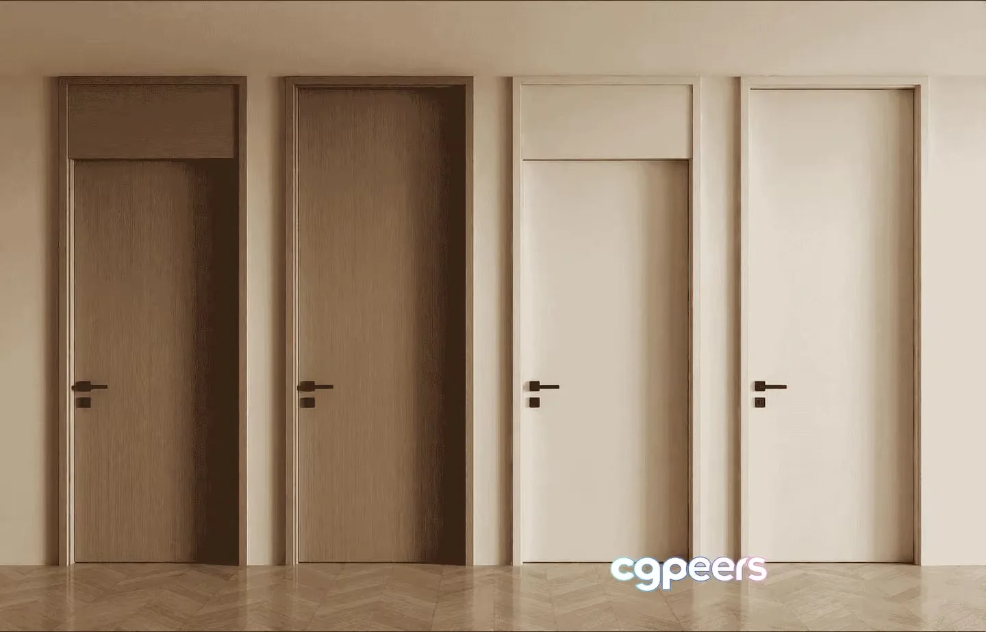 Modern Interior Doors 3D Model – 15620 – VRAY Render