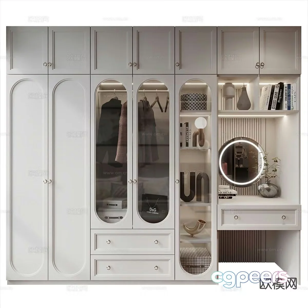 French wardrobe 3d model