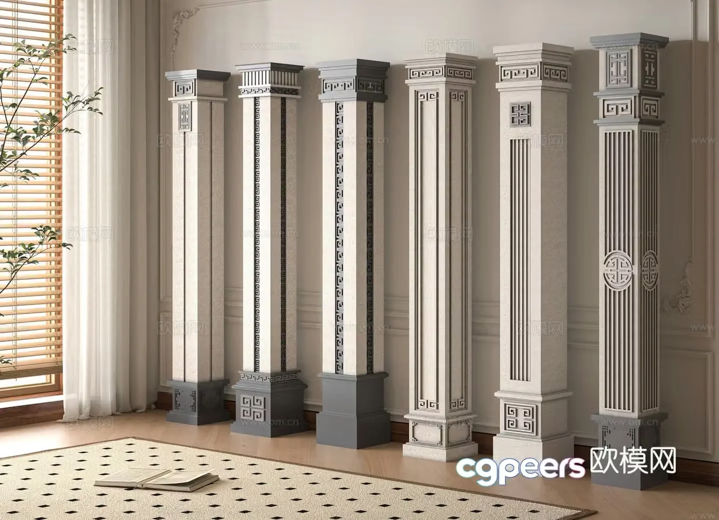 Modern column 3d model
