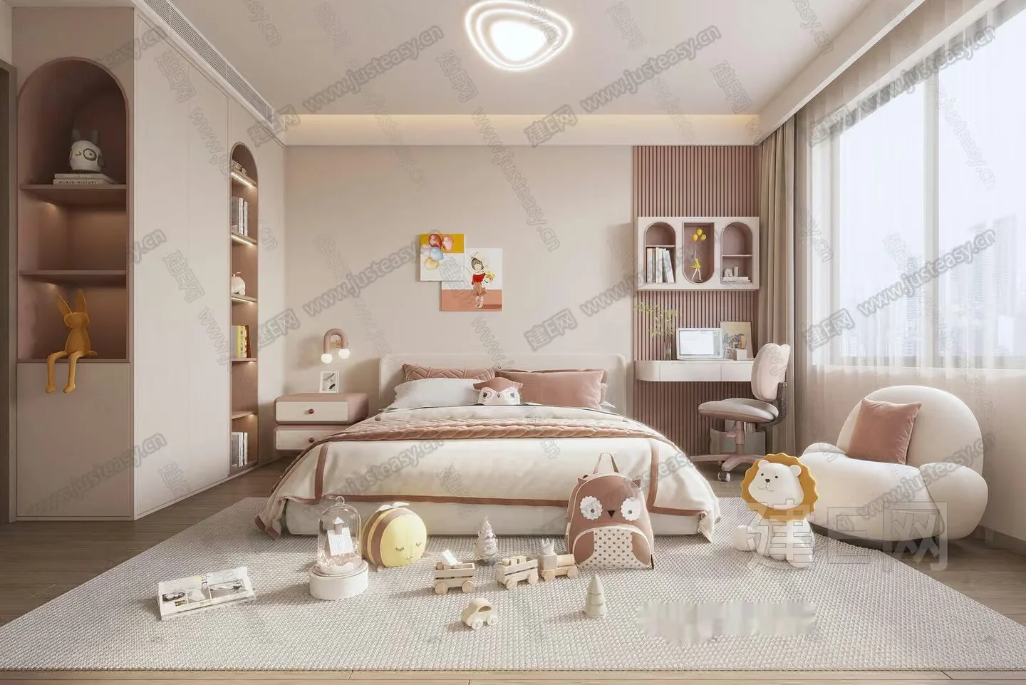 Cozy Kids’ Bedroom 3D Model – 11479 – VRAY Render