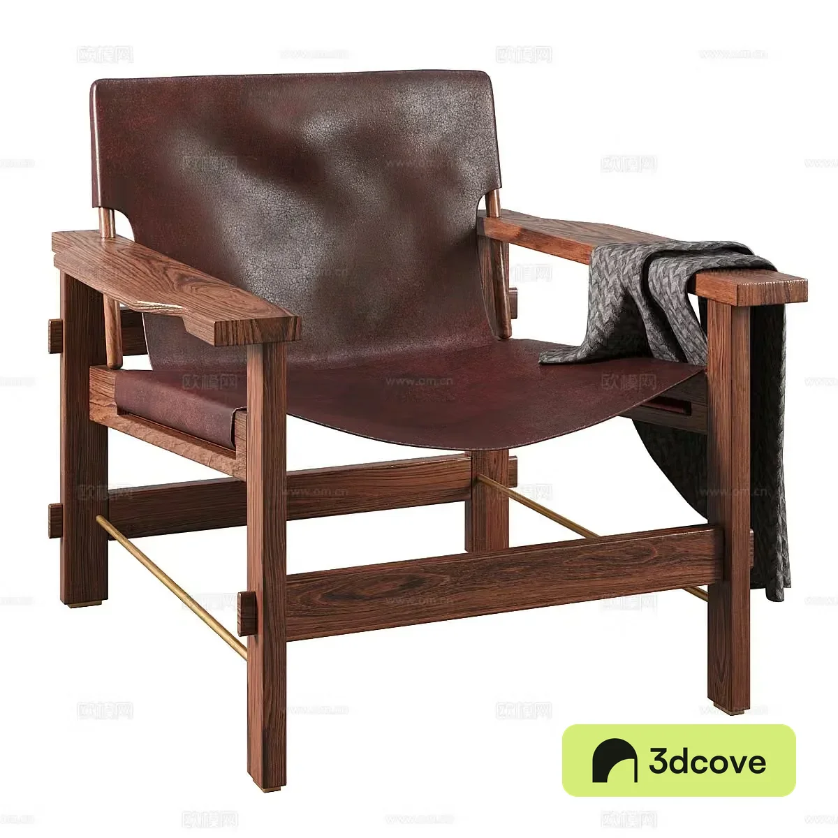 Modern Italian Lemieux et Cie Archie leather chair