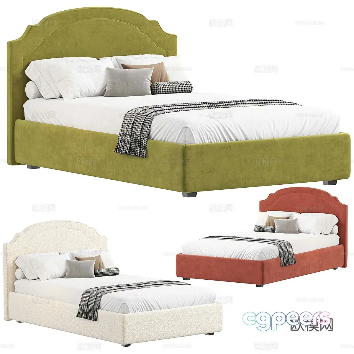Emily Children’s Fabric Bed 3D Model