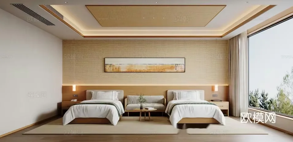 Modern Hotel Room 3D Model – 6982 – CORONA Render