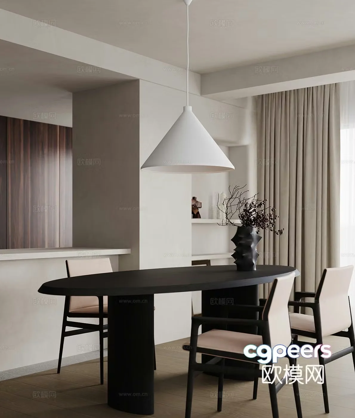Modern restaurant 3d model