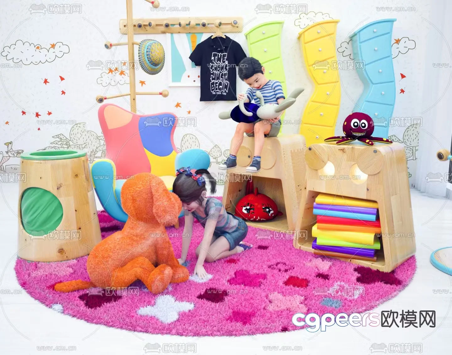 Children’s toys dolls children’s cabinet 3d model