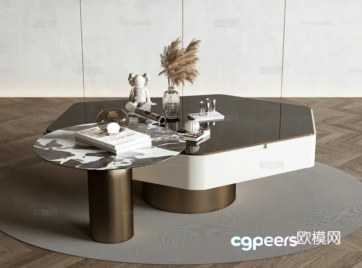 Modern coffee table 3d model