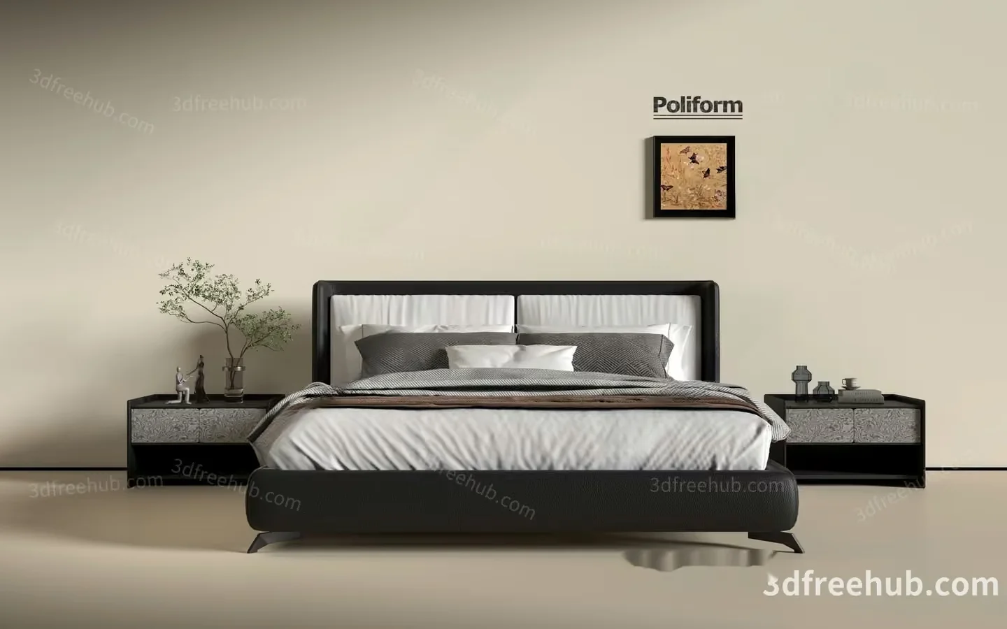 Cozy Bedroom 3D Model – 19611 – VRAY Render