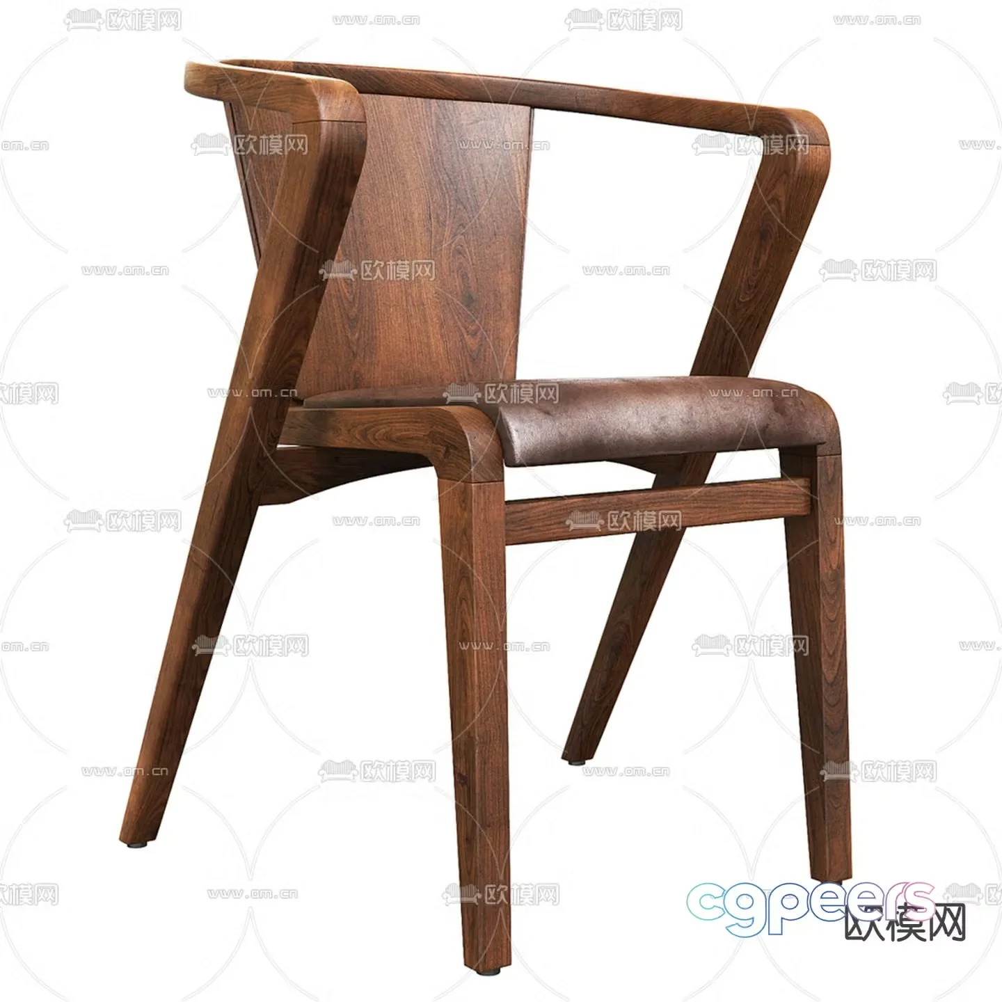 Medieval style chair dining chair 3d model