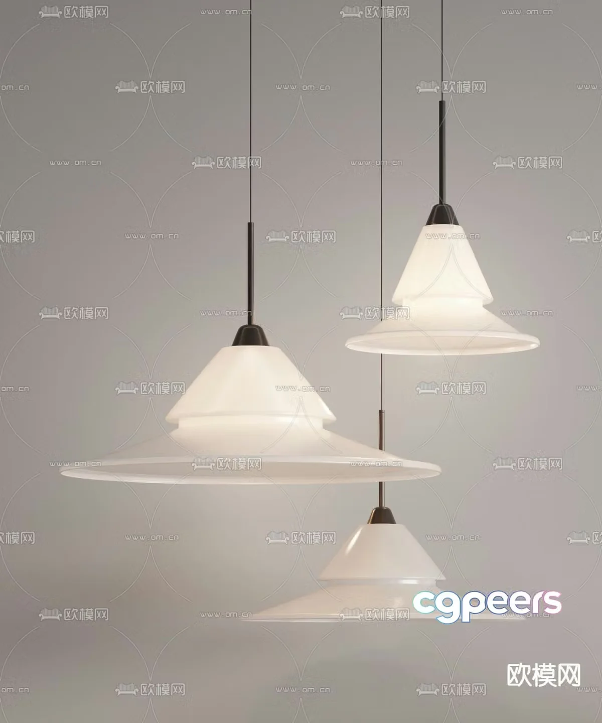 Flos round small chandelier 3d model