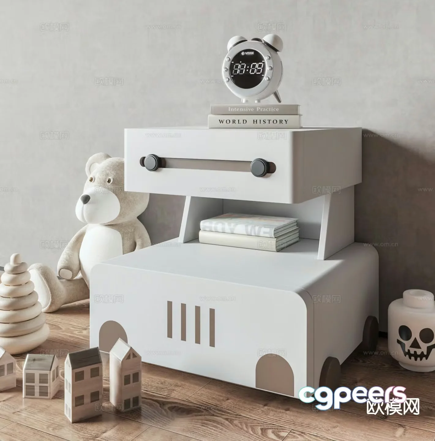 Robot bedside table 3d model