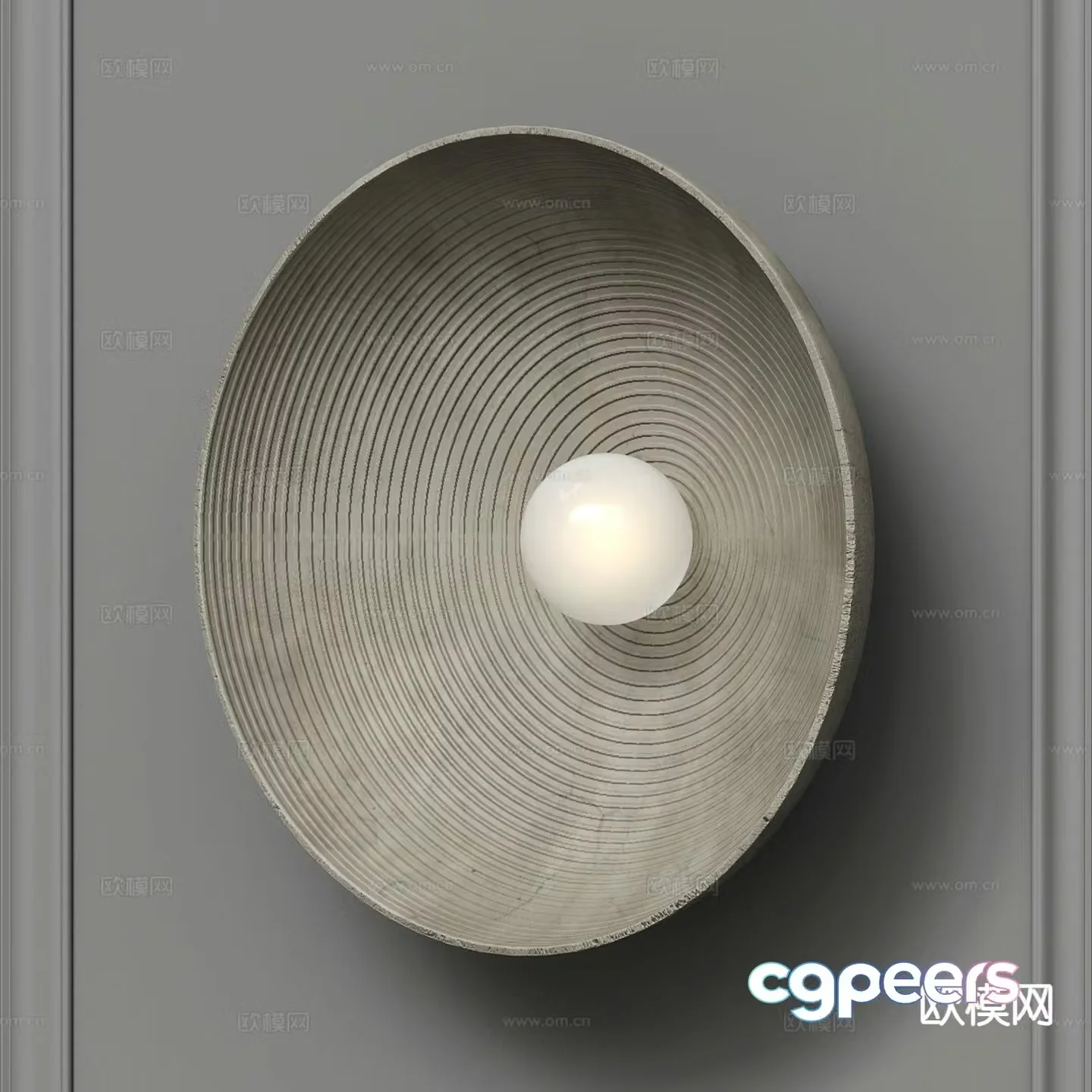 Wabi-sabi style wall lamp 3d model