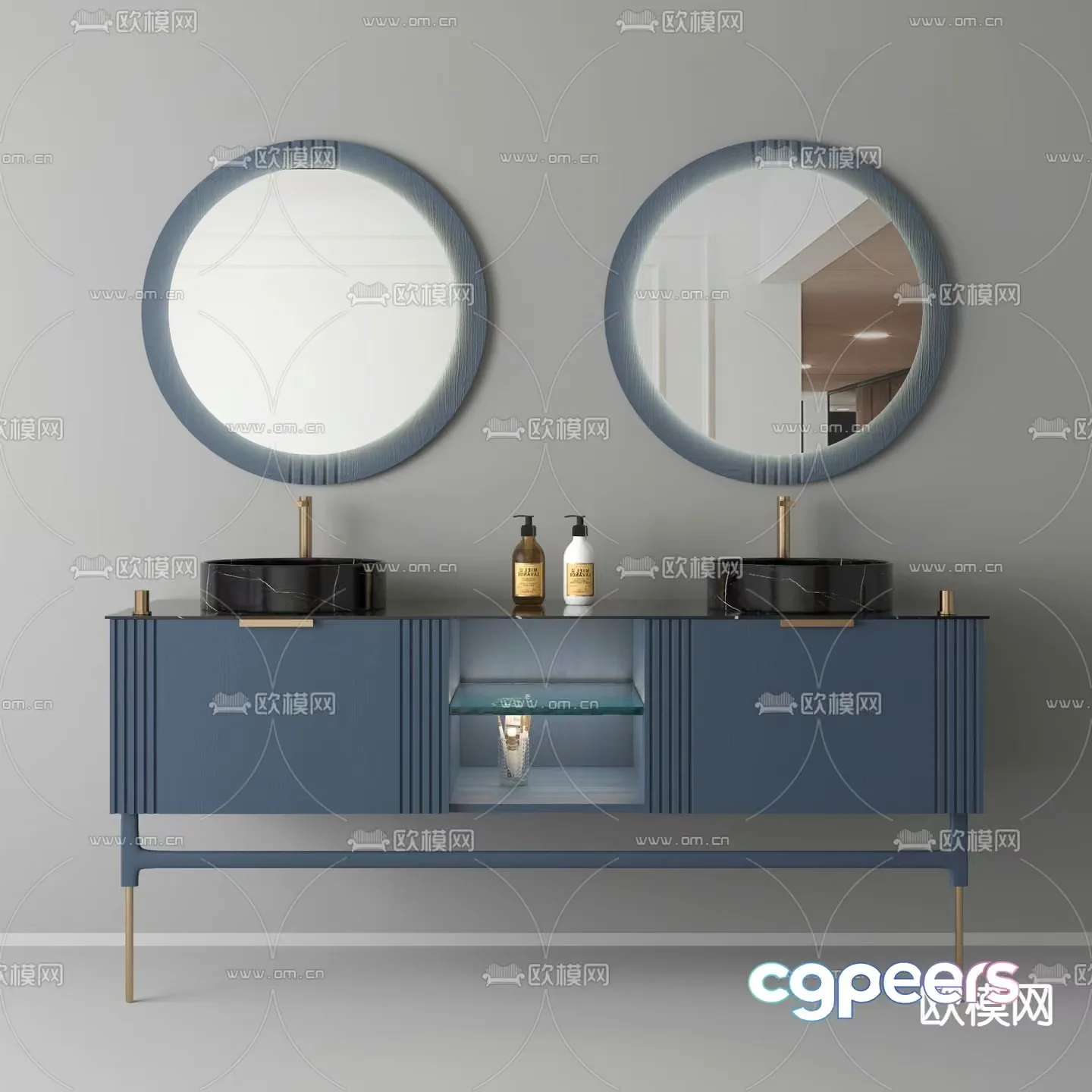 Modern Bathroom Vanity 3D Model – 20110 – VRAY Render