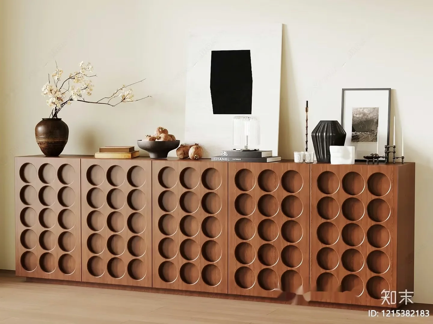 Mid-Century Modern Sideboard 3D Model – 17477 – VRAY Render