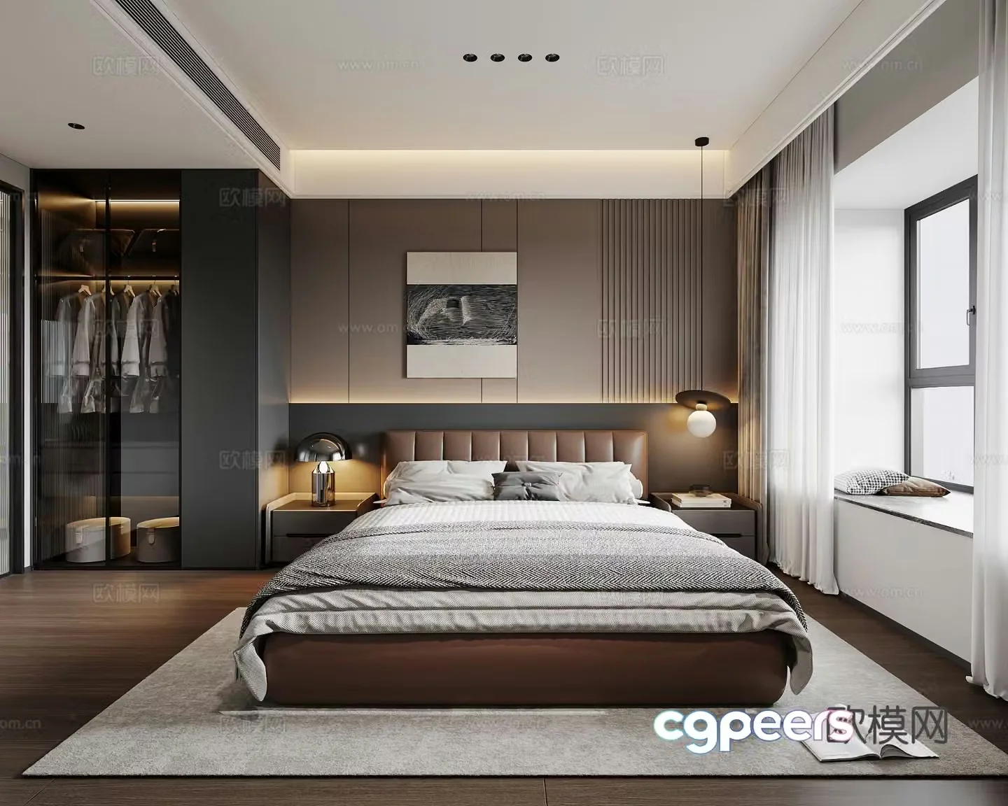 Italian style bedroom master bedroom 3d model