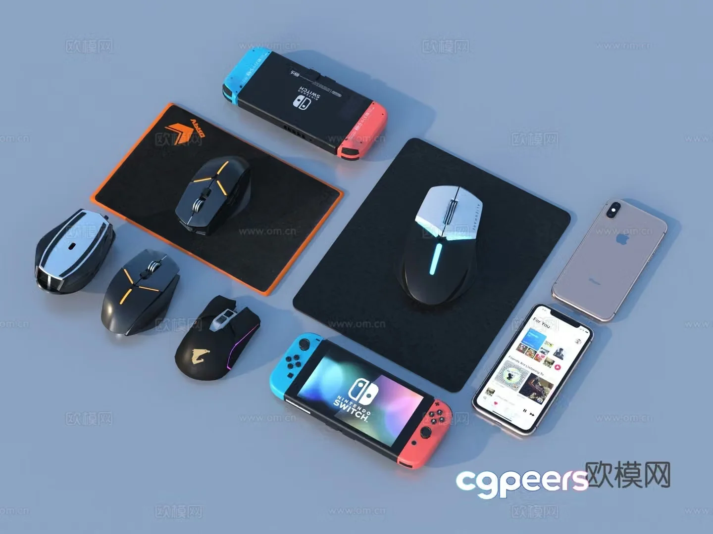 mouse mobile game console 3d model