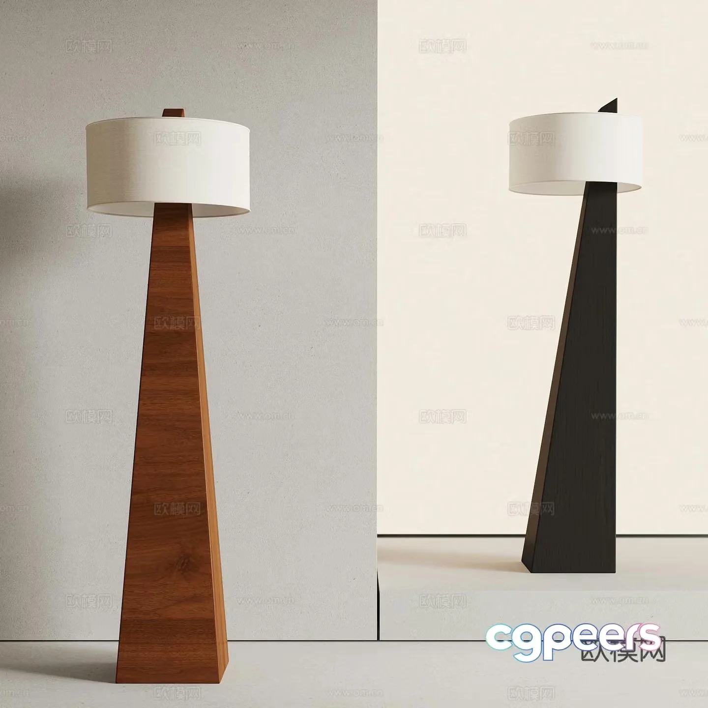 French medieval style floor lamp 3d model