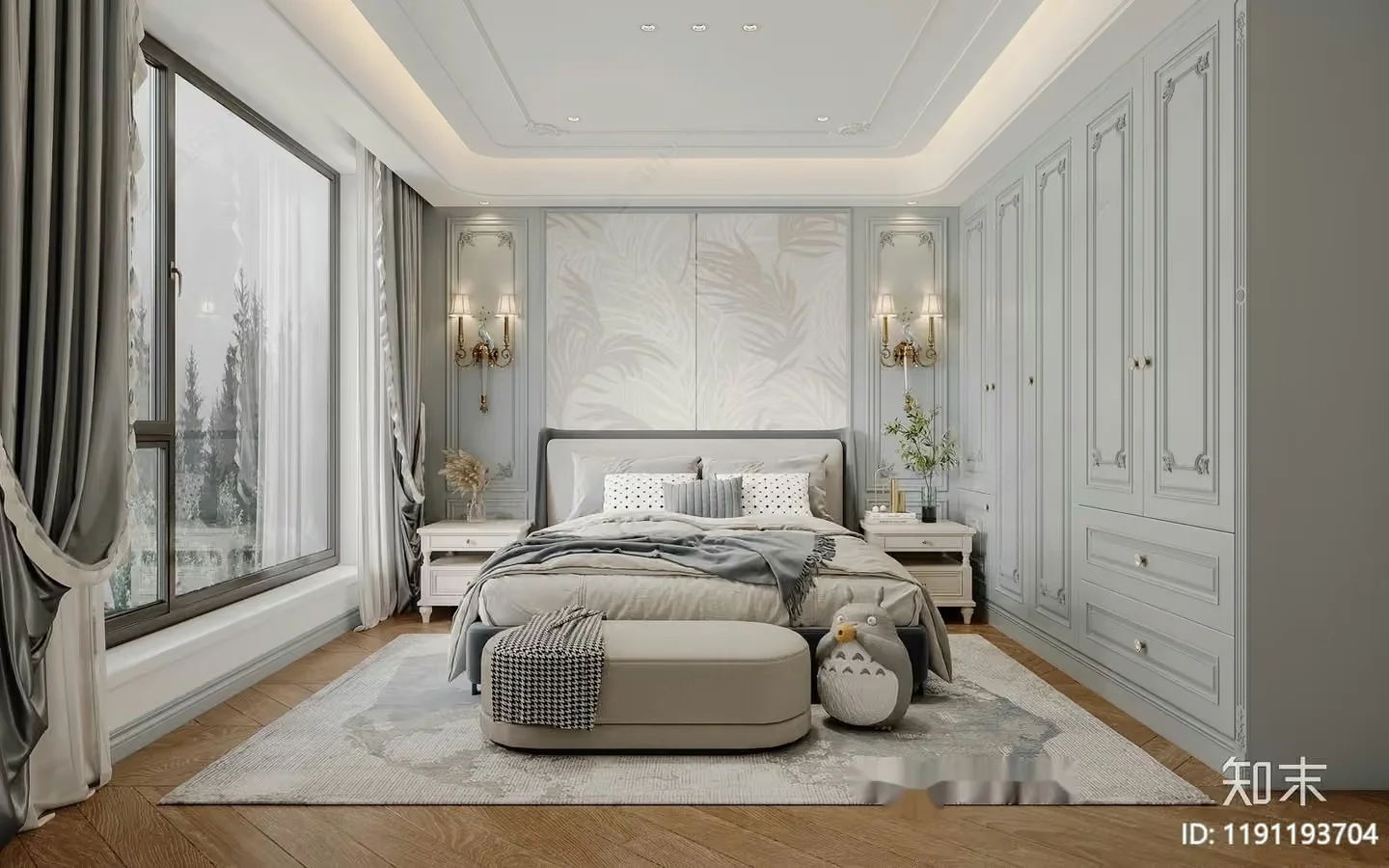 Cozy Bedroom 3D Model – 1974 – VRAY Render