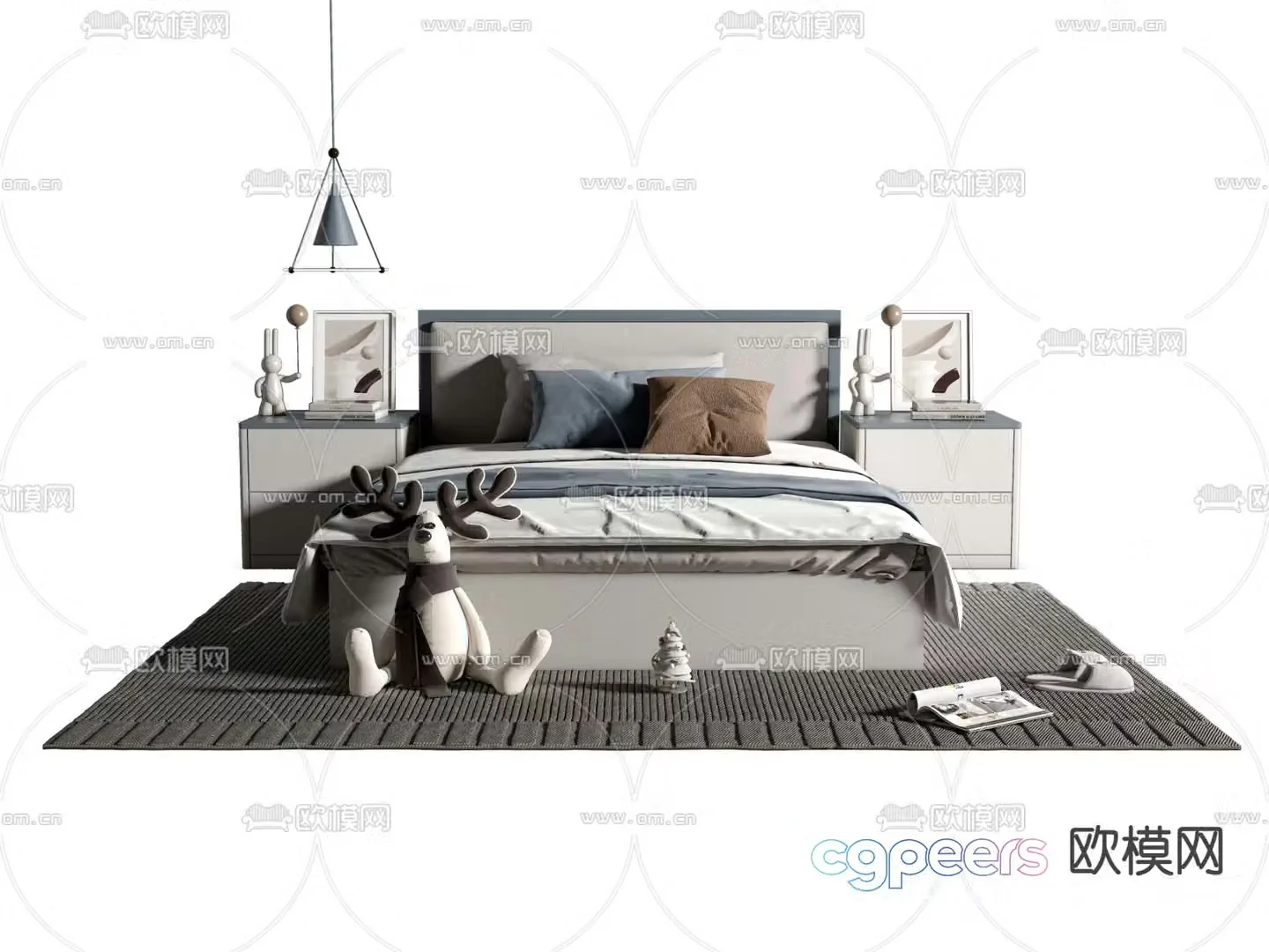 children’s bed boy’s bed kid’s bed 3d model