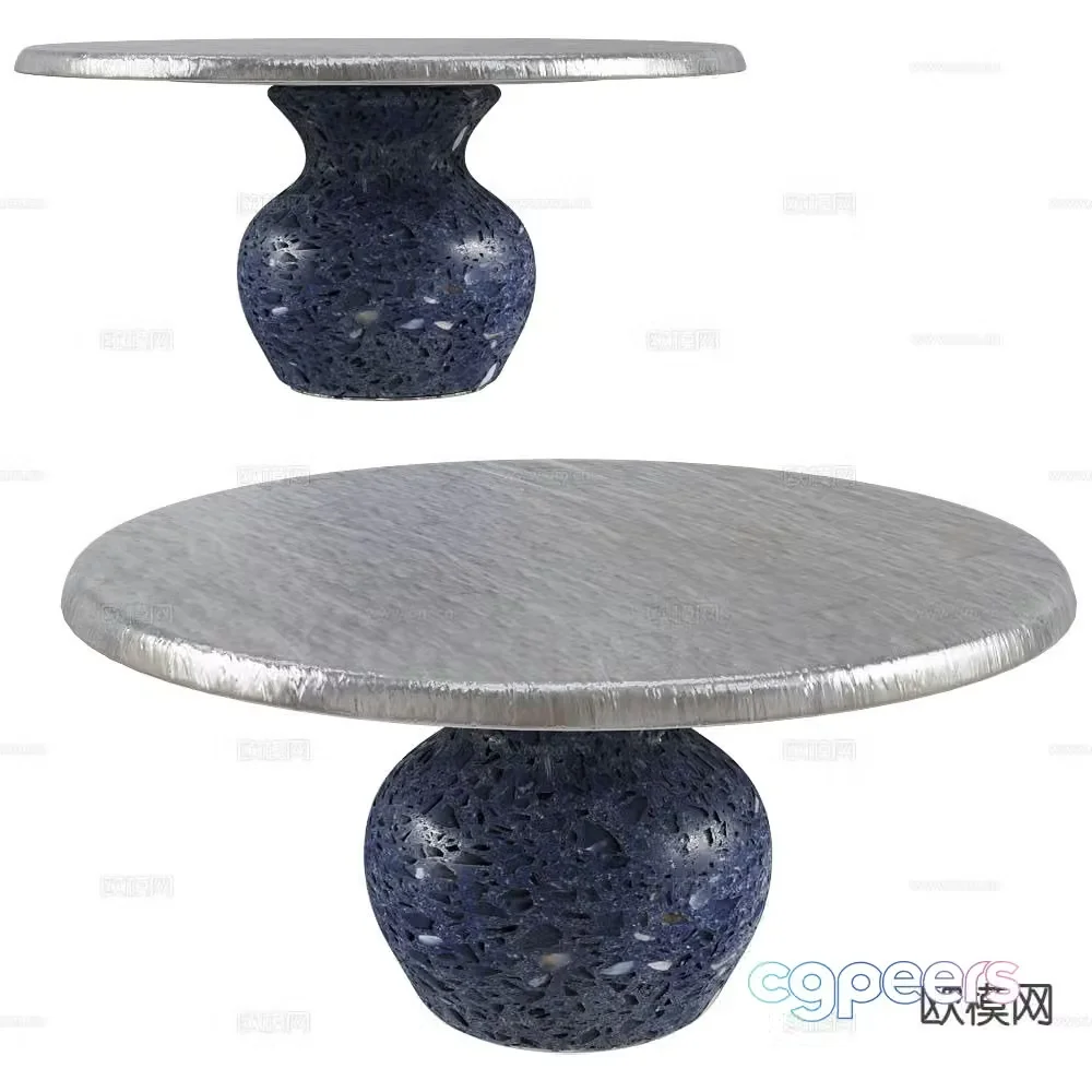 Gervasoni modern round dining table 3d model