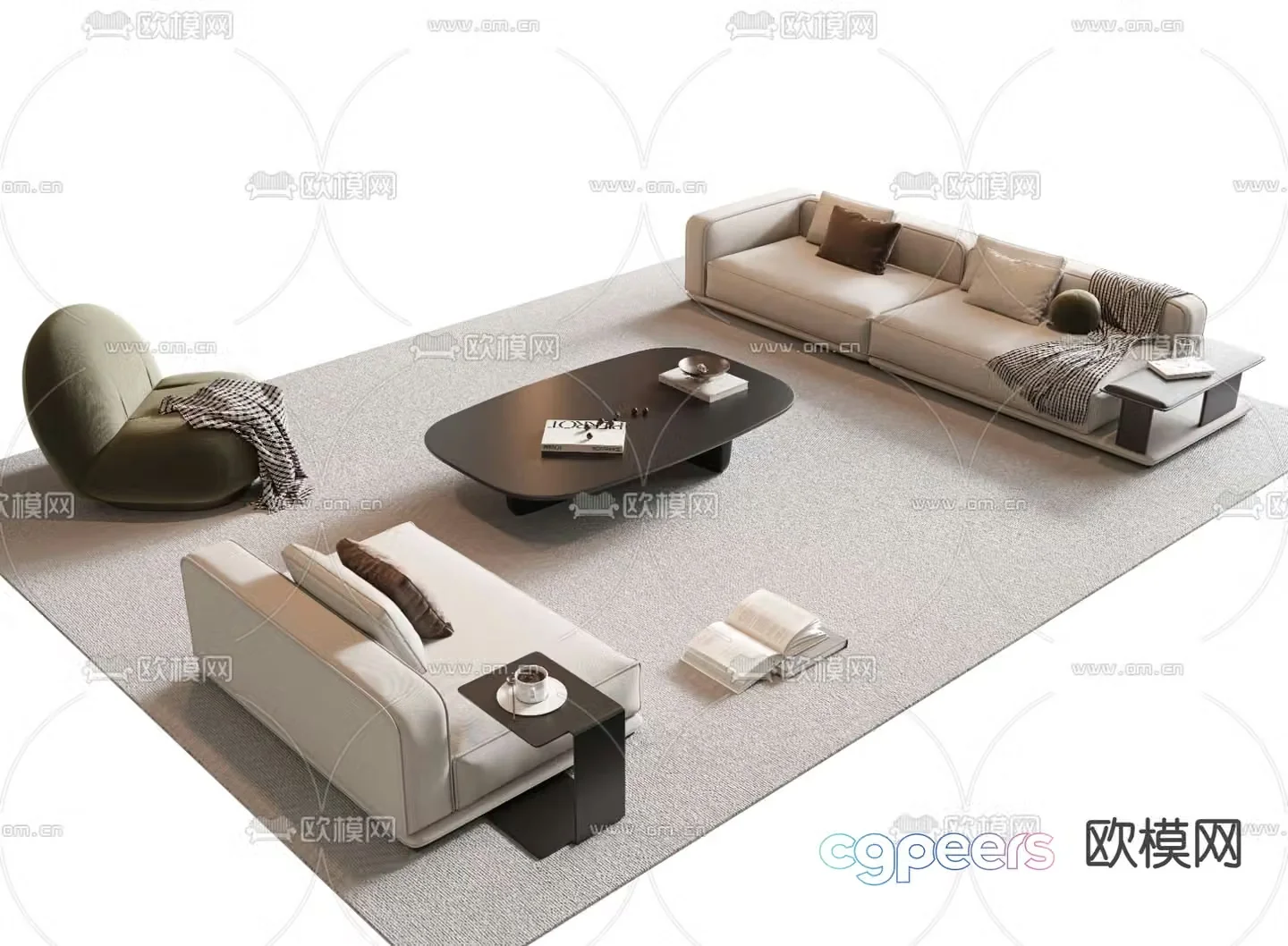 Modern sofa modular sofa 3d model