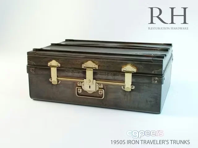 3ds Max Free – iron travelers trunk