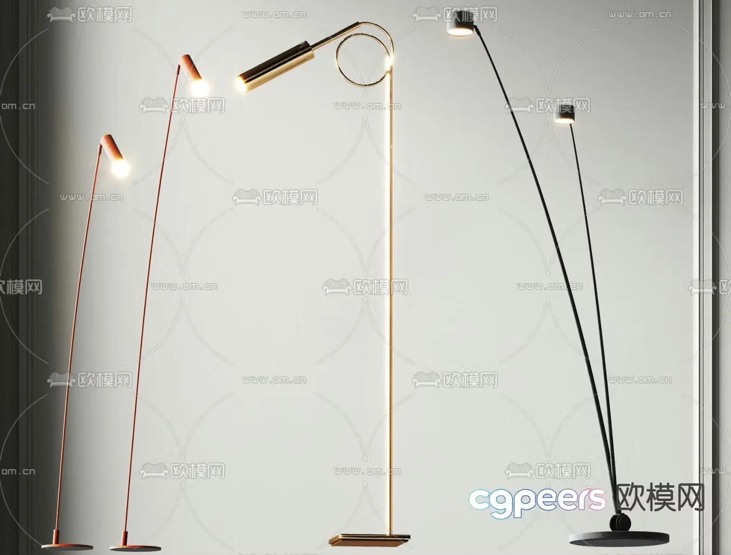 Modern floor lamp 3d model