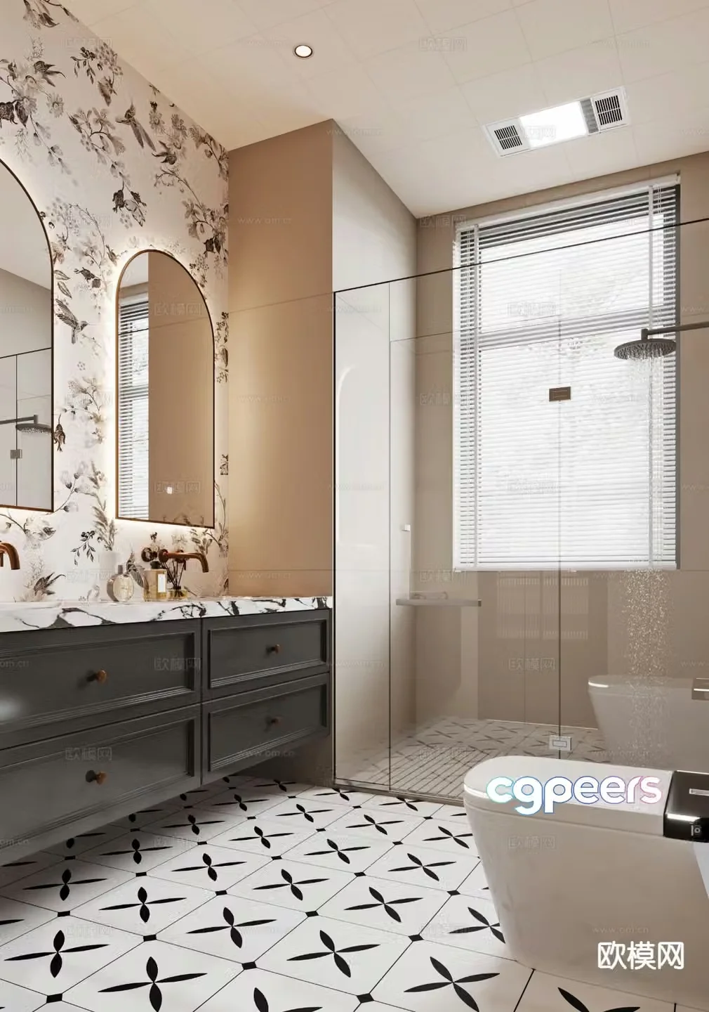 French toilet bathroom toilet 3d model